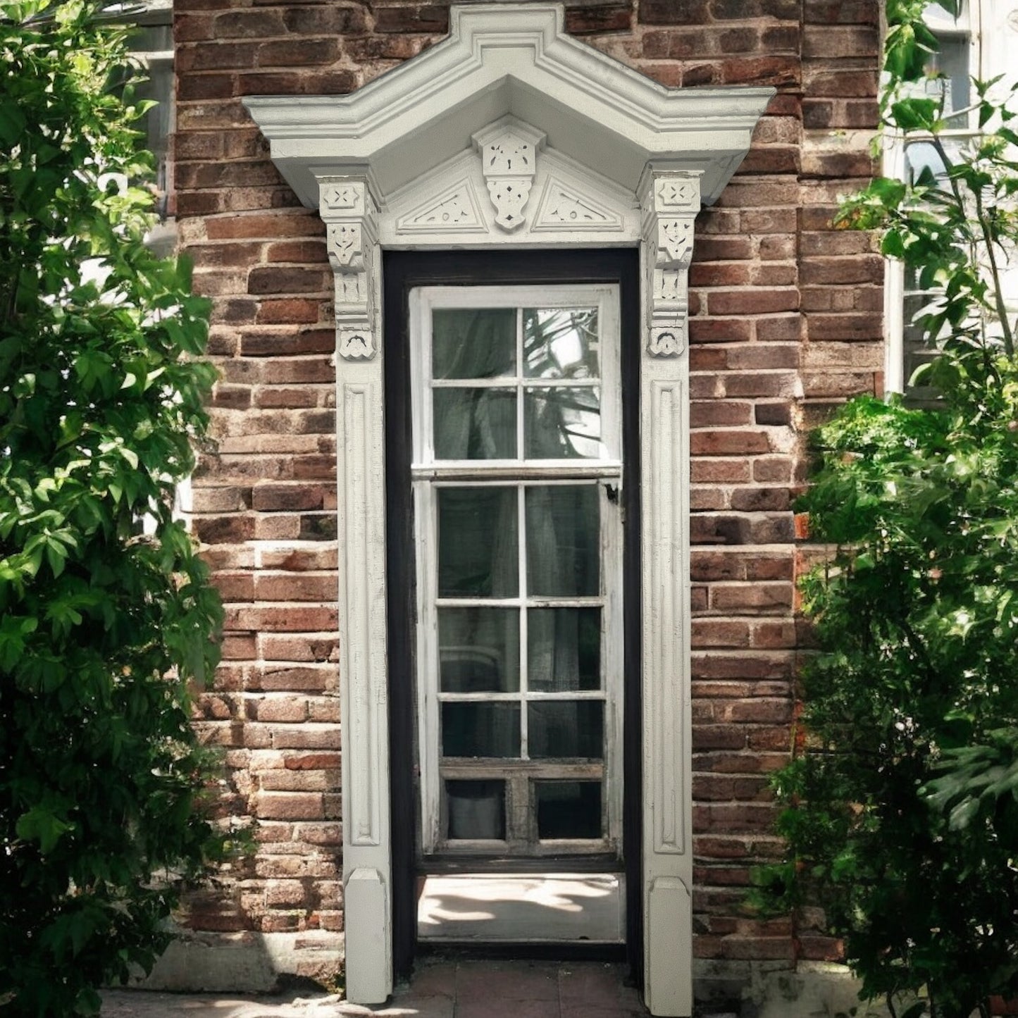 Antique Window Surround and Pediment from 1858 Victorian House