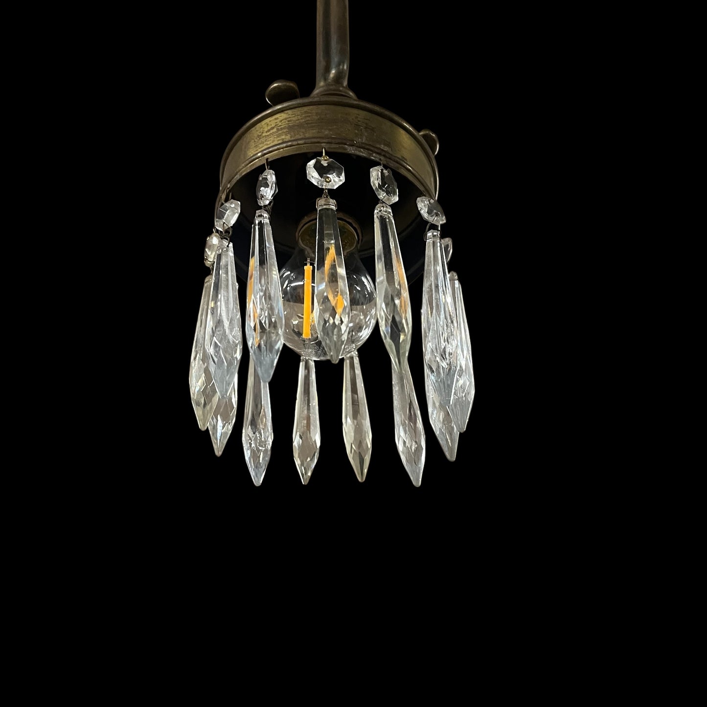 Antique Victorian Pendant Light - Rewired