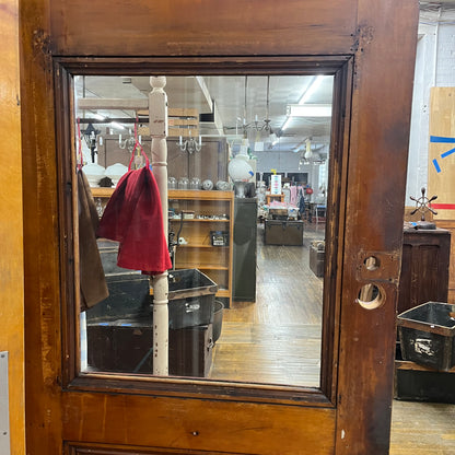 Antique Exterior Door With Half Glass