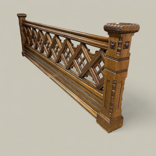 Ornate Vintage Oak Railing