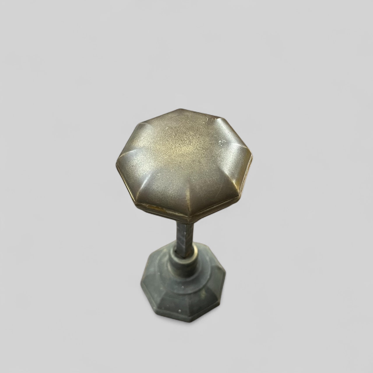 Antique Brass Octagonal Door Knob Set