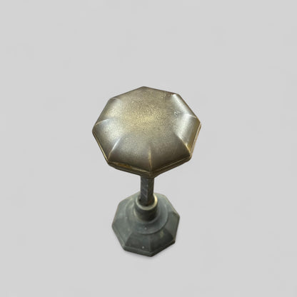 Antique Brass Octagonal Door Knob Set