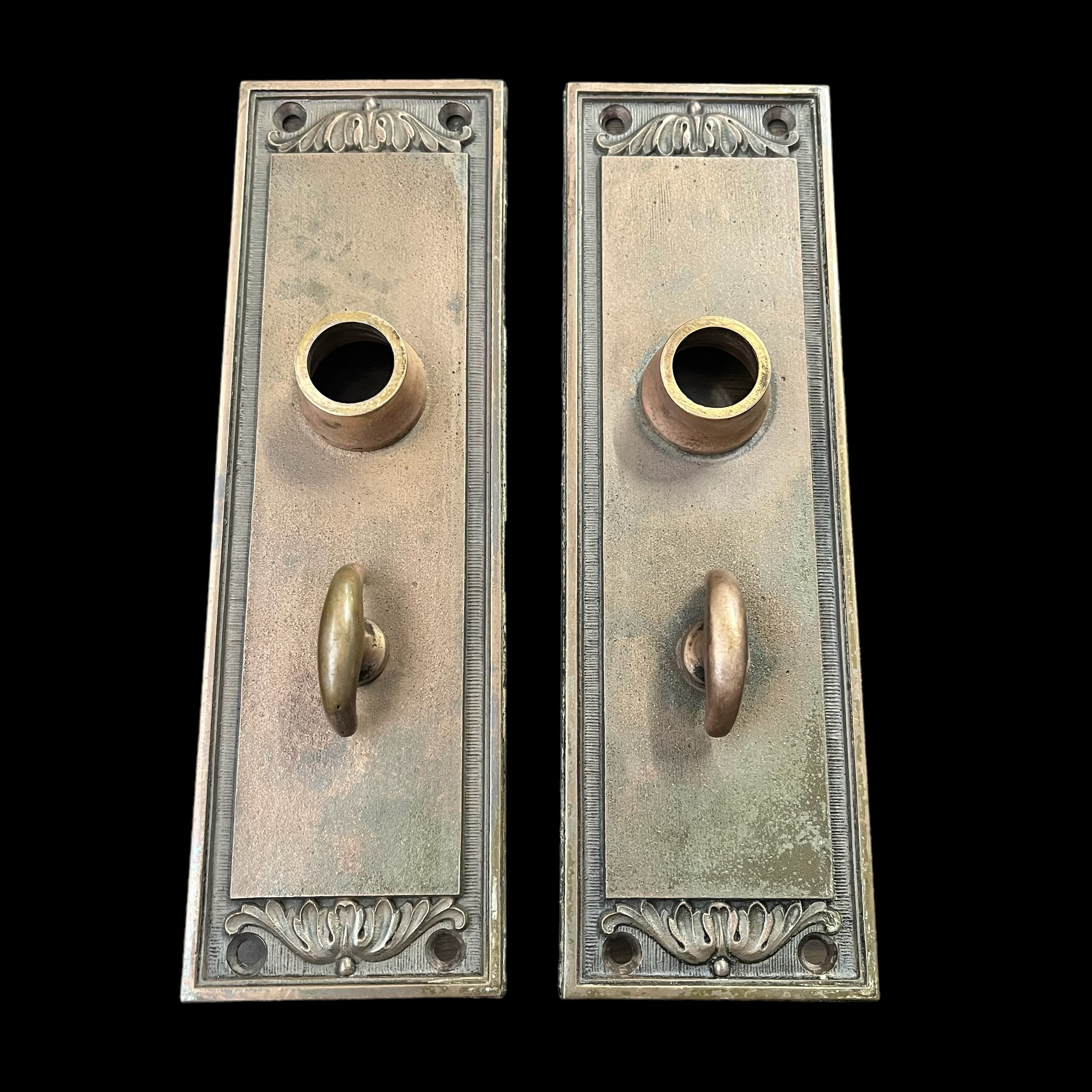 Antique Yale Cast Bronze Door Hardware Set Double Passage Lock From First National Bank