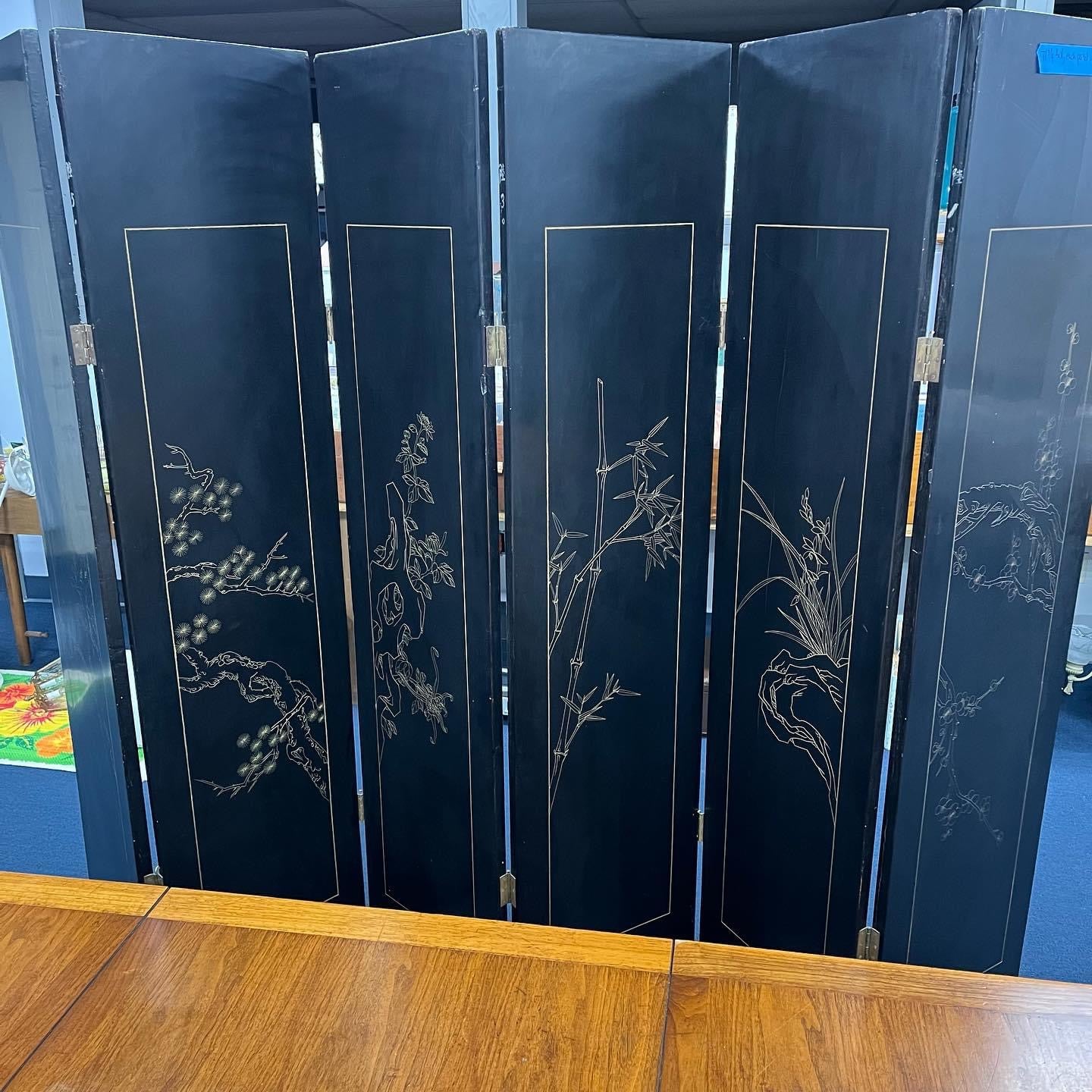 Vintage Chinese Folding Room Divider