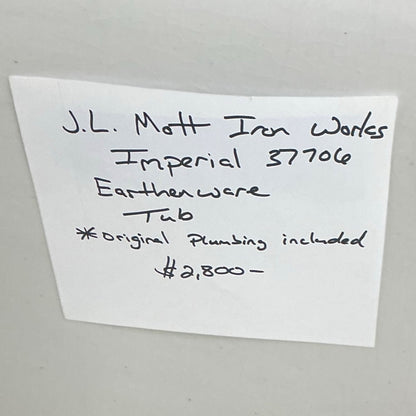 Antique Earthenware Tub(JL Mott)