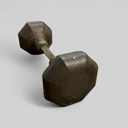 Antique Steel Octagonal Door Knob Set