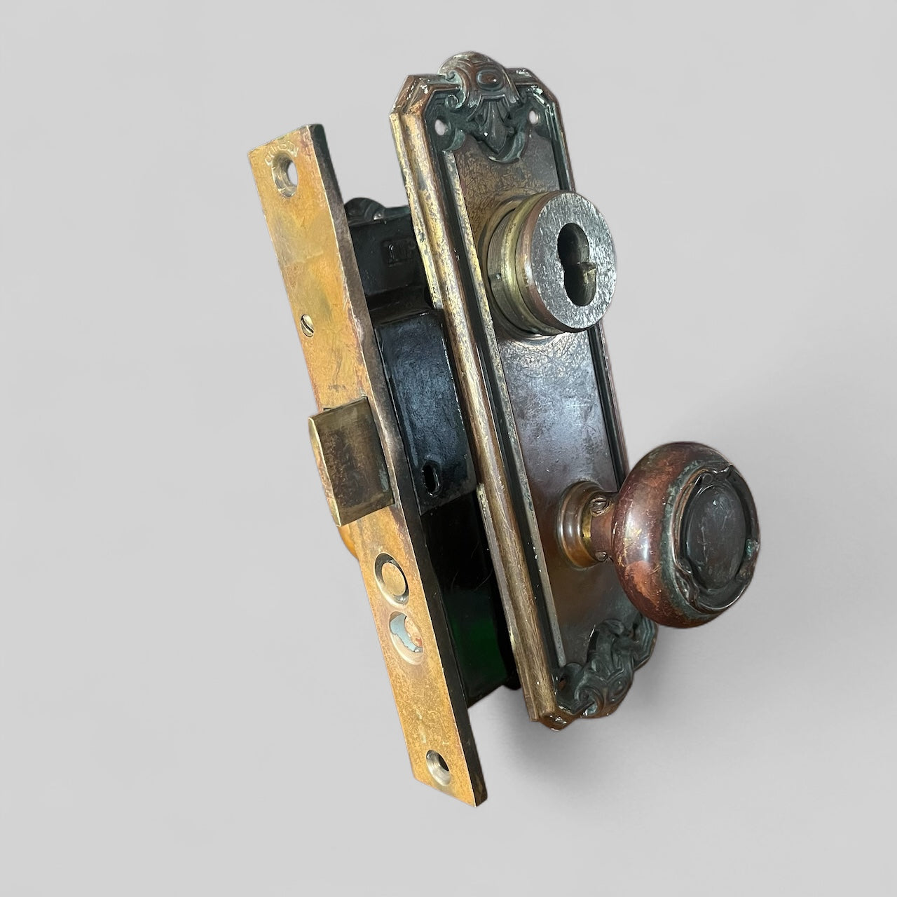 Antique Corbin Brass Exterior / Commercial Door Hardware Set