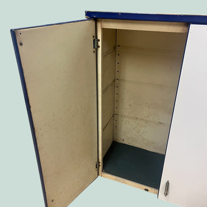 Antique Vintage Set of Porcelain Enameled Kitchen Cabinets Sink and Fridge from 1927 Home
