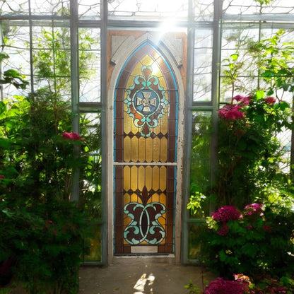 Antique Stained Glass Window From An Early 1900s Church