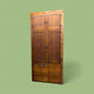 Tall Antique Oak Built-In Pantry