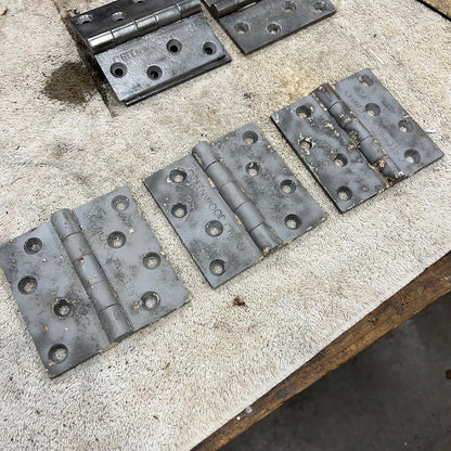 Antique Door Hinges Stamped 1858