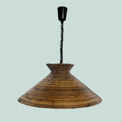 Extra-large Mid-Century Pencil Reed Pendant Light