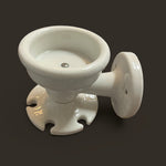 Load image into Gallery viewer, Antique (c. 1920s) Porcelain Cup and Toothbrush Holder - Wall Mount
