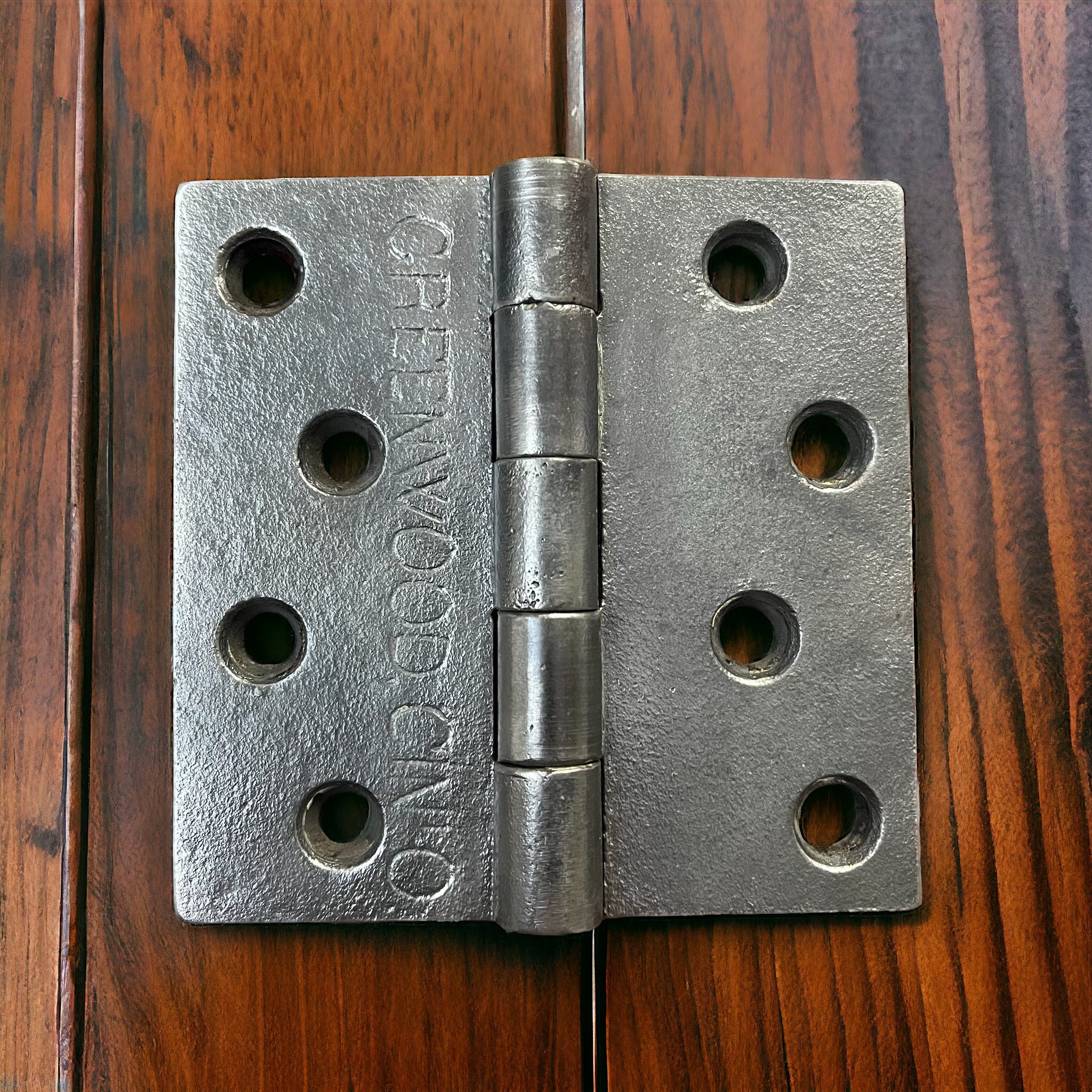 Antique Cast Iron Butt Hinges Made By Greenwood Mfg., Patented 1858