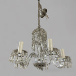 Load image into Gallery viewer, Antique Crystal Five Arm Chandelier (Rewired)
