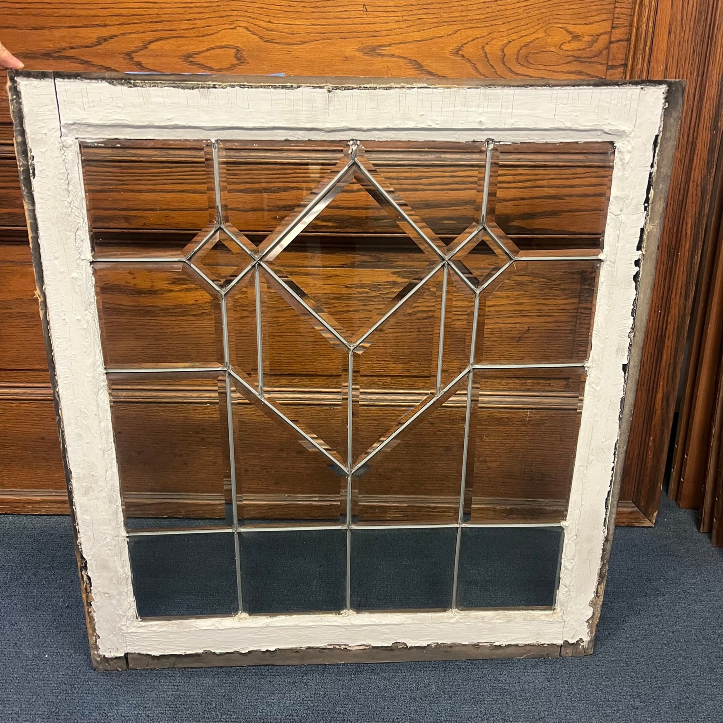 Antique Beveled Glass Leaded Window