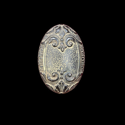 Antique Ornate Oval Cast Iron Single Door Knob