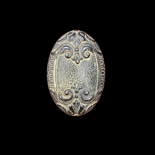 Antique Ornate Oval Cast Iron Single Door Knob