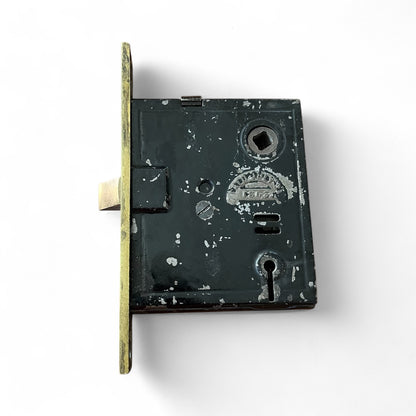 Interior Norwalk Mortise Lock #2495 With Functional Skeleton Key - Patent Date 1865