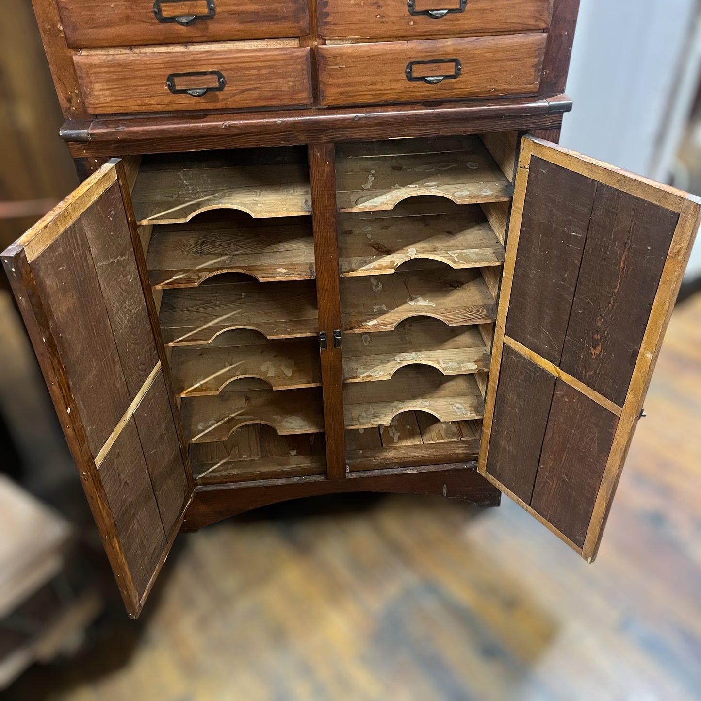 Antique (early 1900s) Cabinet with Drawers and Filing Slots