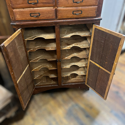Antique (early 1900s) Cabinet with Drawers and Filing Slots