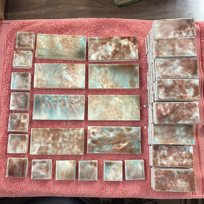 Large Lot of Late 1800s Trent Tile Co. Ceramic Tiles