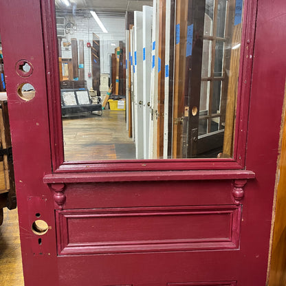 Antique Exterior Door With Half Glass