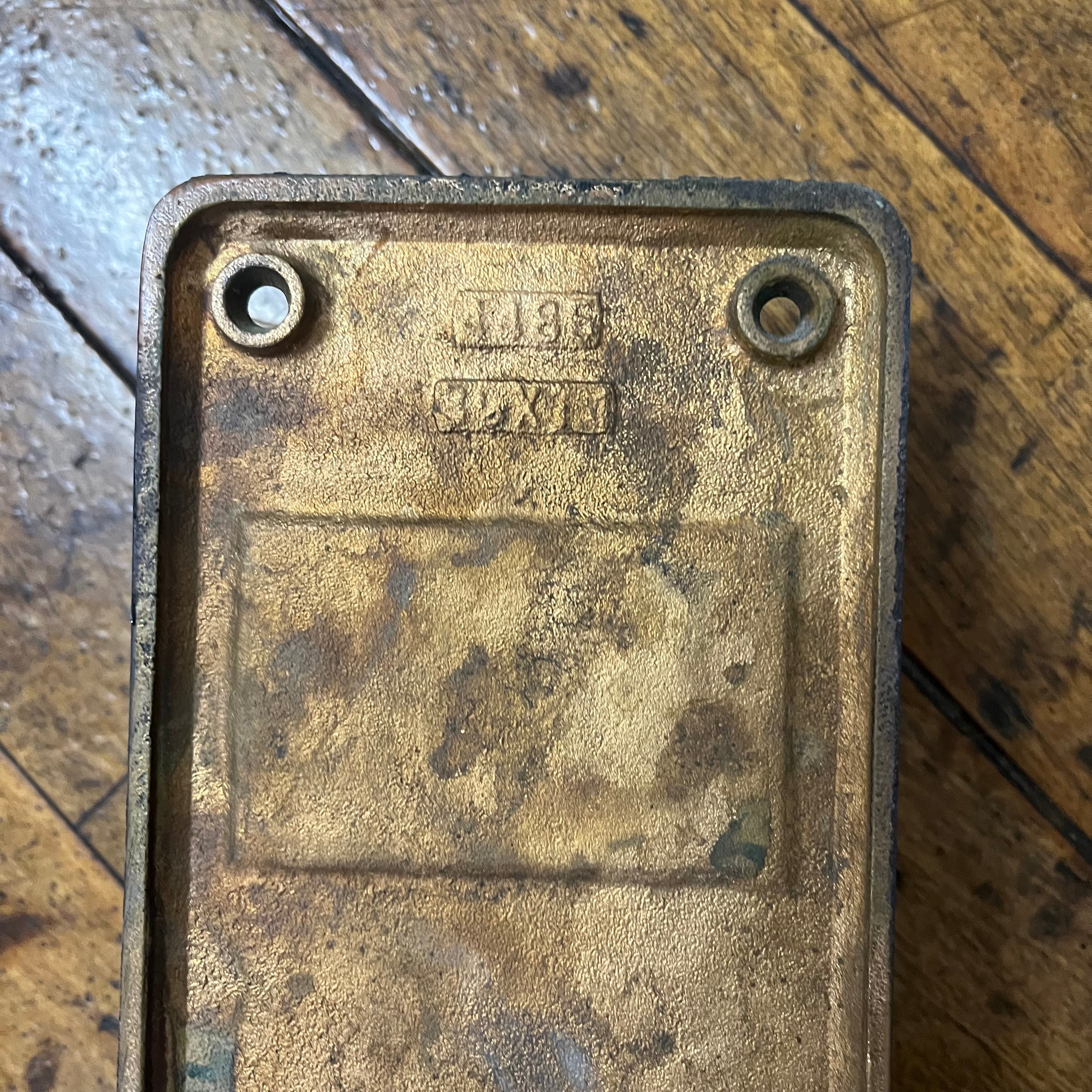 Antique Cast Brass Corbin Push/Pull Door Plates With Original Screws