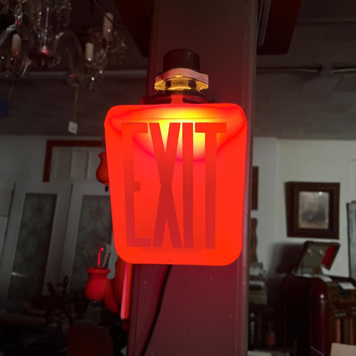 Glass Exit Lights (Rewired) From 1930
