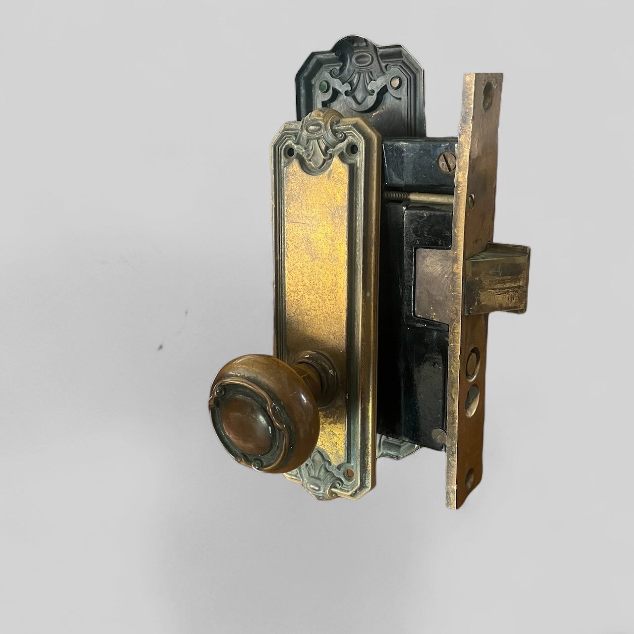 Antique Corbin Brass Exterior / Commercial Door Hardware Set