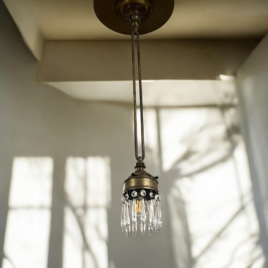 Antique Victorian Pendant Light - Rewired