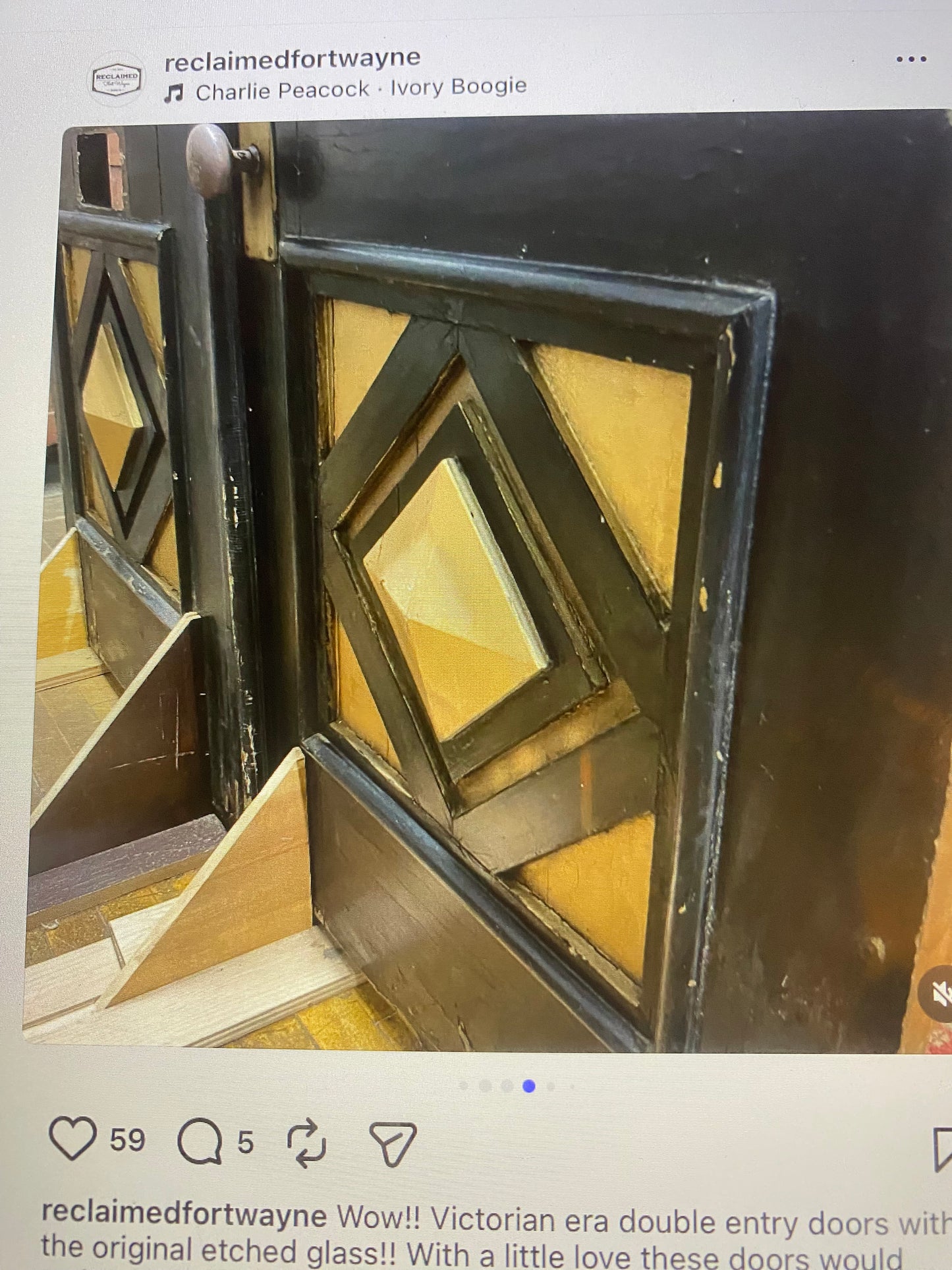 Antique Victorian Entry Doorset