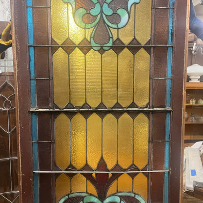 Antique Stained Glass Window From An Early 1900s Church