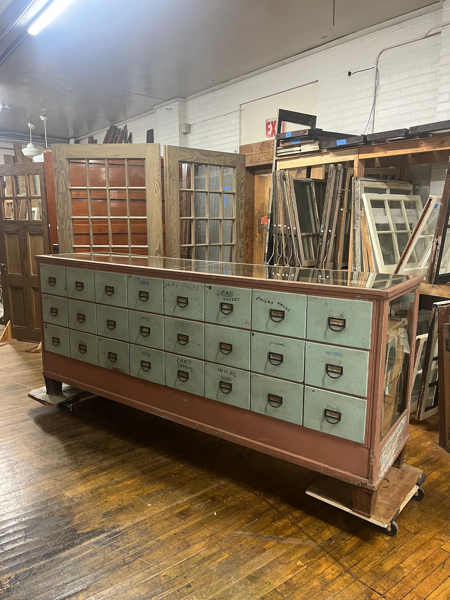 Antique Grand Rapids Show Case Co. Display Case Counter