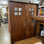 Load image into Gallery viewer, Antique Craftsman Style Swing Doors With Small Beveled Glass Panes - Includes Frame and Trim
