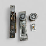 Load image into Gallery viewer, Antique Entry Door Set Manufactured by Corbin c. 1885
