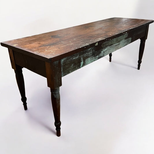 Antique Solid Walnut Table From House Built in 1858