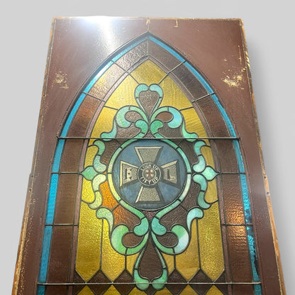Antique Stained Glass Window From An Early 1900s Church