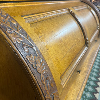 Huge Antique Victorian Hand-Carved Desk/Cabinet/Hutch/Bookcase (All Encompassing) Built-In