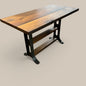 Reclaimed Antique Oak Hand-crafted Table With Industrial Cast Iron Legs