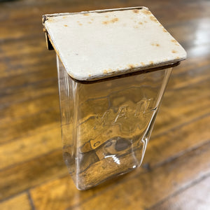Antique Glass Mailbox With Mounting Bracket and Lid