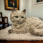 Load image into Gallery viewer, Antique Hubley Cast Iron Cat Door Stop

