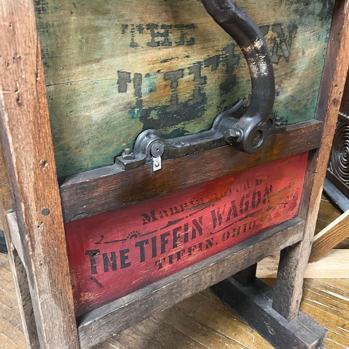 Antique Field Corn Sheller Made By Tiffin Wagon Co.