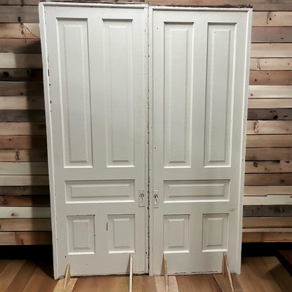 Antique Five Panel Pocket Doors