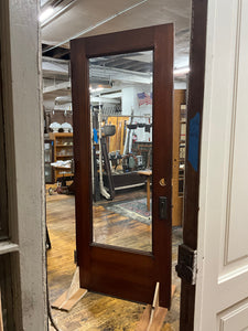 Extra Tall Antique (1920s) Entry Door with Original Beveled Glass