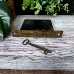 Load image into Gallery viewer, Antique Decorative Brass Interior Mortise Lock with Skeleton Key
