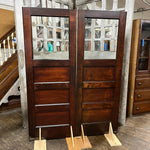 Load image into Gallery viewer, Antique Double Swing Doors with Original Thick Beveled Glass - Includes Frame
