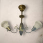 Antique Brass Victorian Two Arm Chandelier
