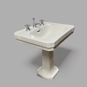 Antique 1920s “Standard” Porcelain Pedestal Sink