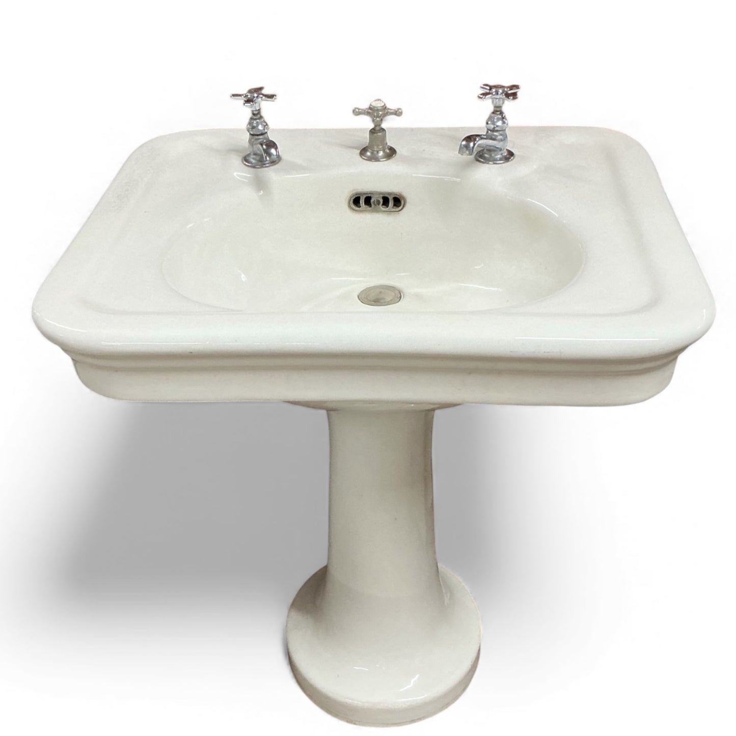 Antique Earthenware Pedestal Sink